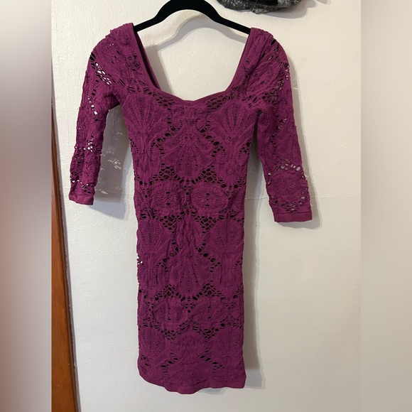 FREE PEOPLE Seamless Medallion Lace Bodycon Dress - Picture 4 of 7